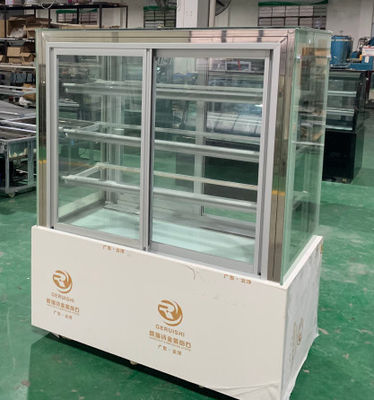 Glass Door Vertical Marble Cake Display Freezer